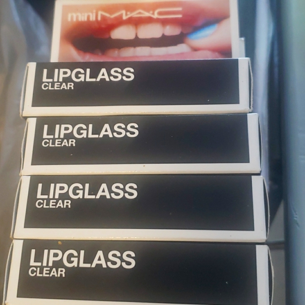 New Authentic MAC Clear MINI Mac Lipglass Lip Gloss .24 fl oz Star Collection.